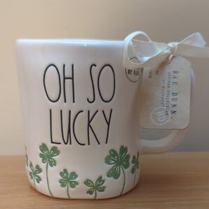 Rae Dunn  'Oh So Lucky' mug brand new